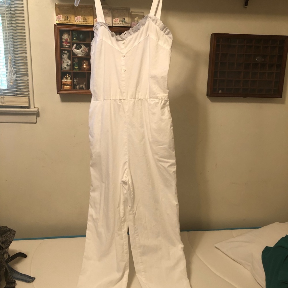 White jumpsuit 100% cotton size 5/6